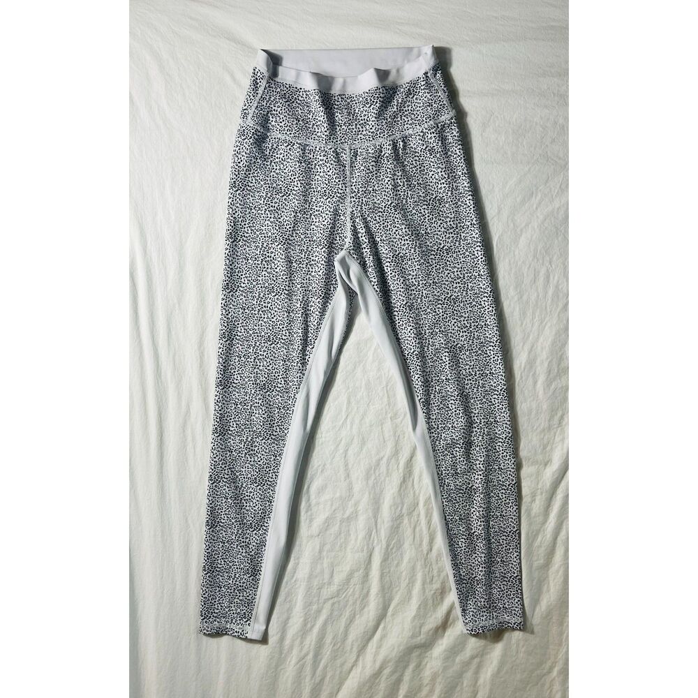 ALL FENIX Black White Leopard Cheetah High Waisted Leggings Medium